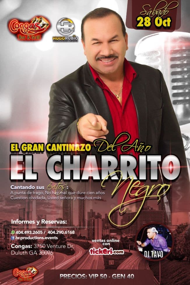 Event - EL GRAN  CANTINAZO DEL AÑO  EL CHARRITO  NEGRO - Duluth, Georgia - October 28, 2017 | concert tickets