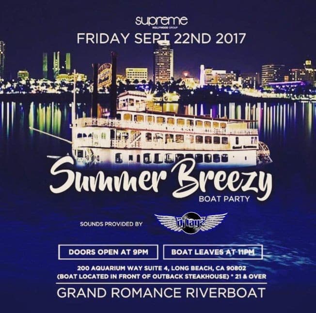Event - fiesta en el barco adios verano - Long Beach, California - September 22, 2017 | concert tickets