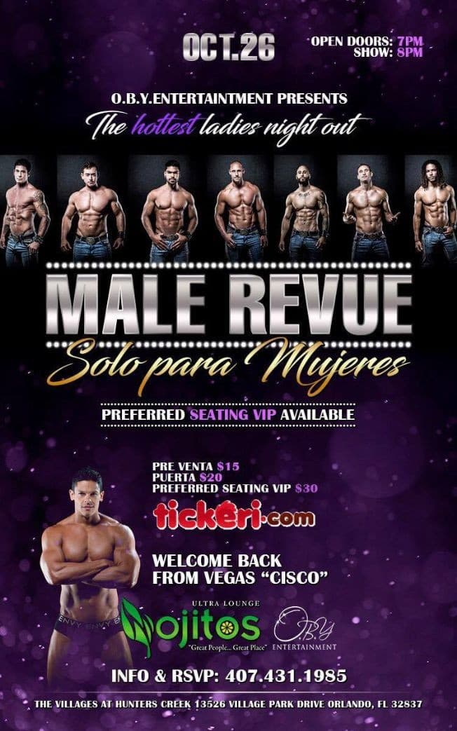 Event - Male Revue in Orlando FL - Orlando, Florida - 26 de octubre de 2017 | concert tickets