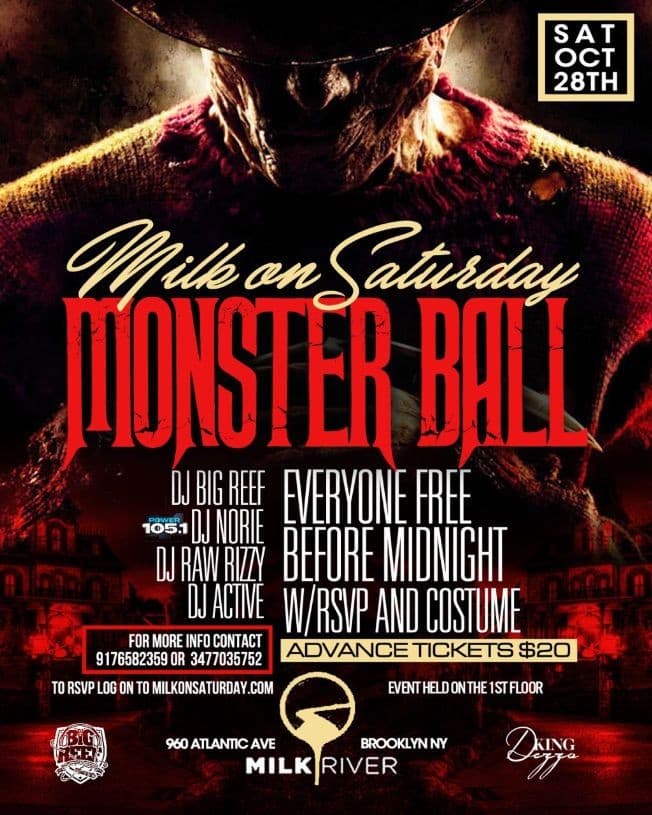 Event - Monsters Ball At Milk River Lounge - Brooklyn, New York - October 28, 2017 | concert tickets