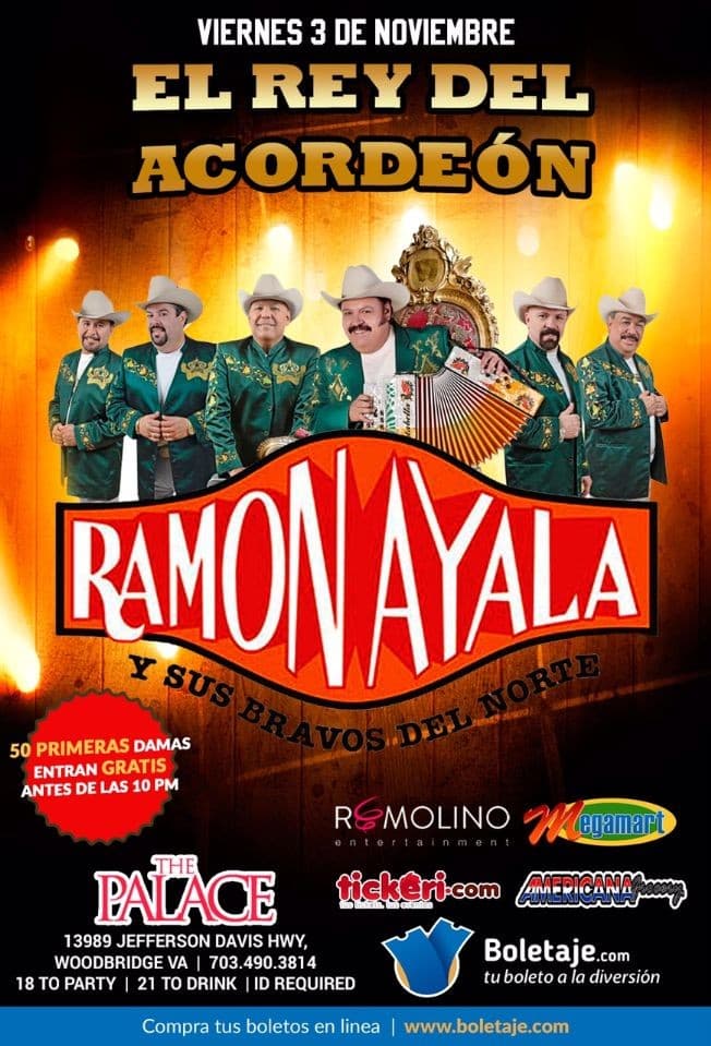Event - Ramon Ayala en Woodbridge VA - Woodbridge, Virginia - 3 de noviembre de 2017 | concert tickets