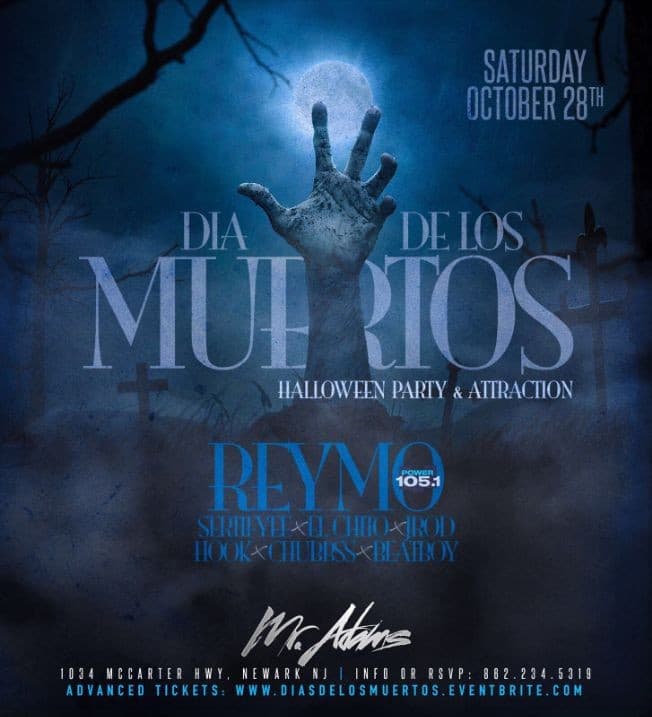 Event - Dia De Los Muertos Halloween Party At Mr. Adams - Newark, New Jersey - October 28, 2017 | concert tickets