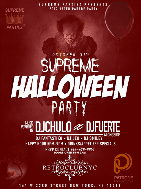 Event - 2017 OFFICIAL HALLOWEEN PARADE AFTERPARTY @RETROCLUB NYC OCT 31st - New York, New York - October 31, 2017 | concert tickets
