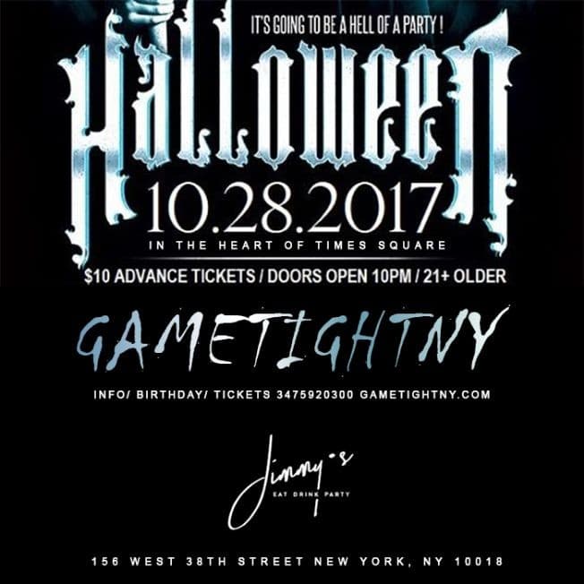 Event - Jimmy's NYC Halloween Party 2017 - New York, New York - October 28, 2017 | concert tickets