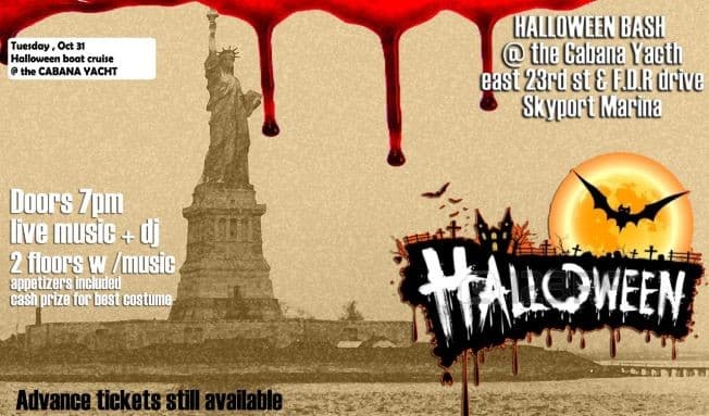 Event - Halloween Afterwork Party Cruise At Cabana Yacht - New York, New York - October 31, 2017 | concert tickets