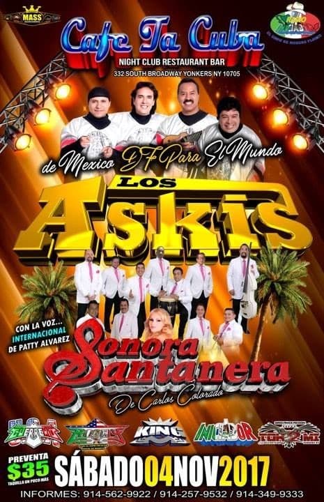 Event - Los Askis & Sonora Santanera en Yonkers,NY - Yonkers, New York - November 4, 2017 | concert tickets