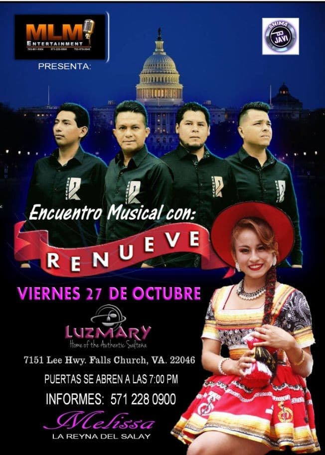 Event - Renueve & Melissa La Reyna del Salay en Falls Church,VA - Falls Church, Virginia - October 27, 2017 | concert tickets