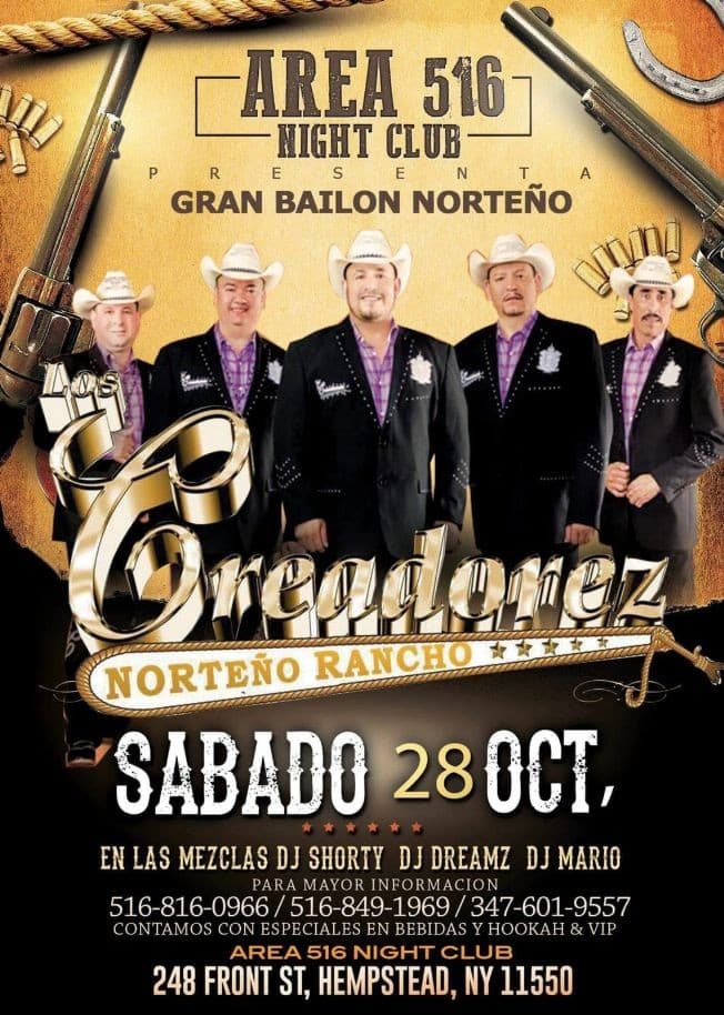 Event - Creadorez Norteño Rancho en Hempstead,NY - Hempstead, New York - October 28, 2017 | concert tickets