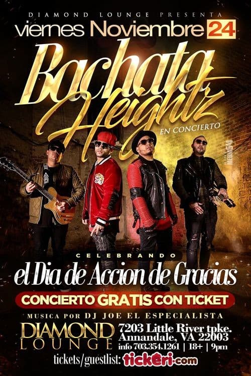 Event - Bachata Heightz en Annandale,VA - Annandale, Virginia - 24 de noviembre de 2017 | concert tickets