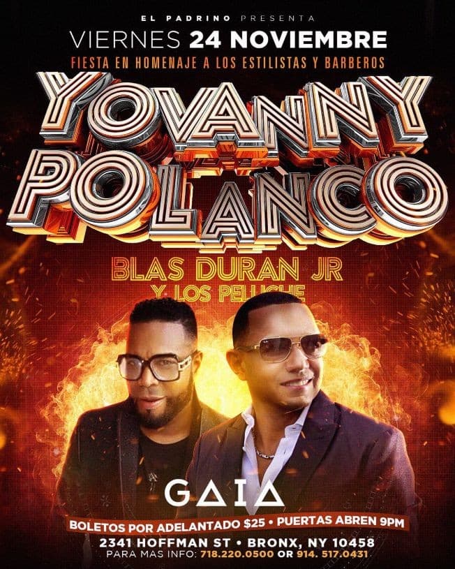 Event - Yovanny Polanco Live At Gaia Lounge - Bronx, New York - November 24, 2017 | concert tickets