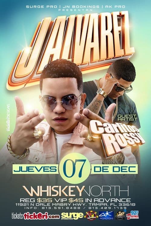 Event - J Alvarez en Whiskey North - Tampa, Florida - 7 de diciembre de 2017 | concert tickets