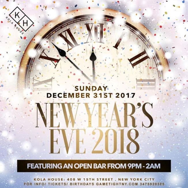Event - Kola House New Years Eve NYE 2018 - New York, New York - December 31, 2017 | concert tickets