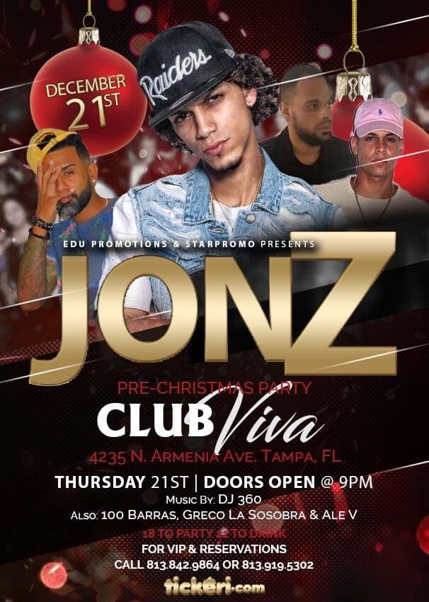 Event - Jon Z en Club Viva - Tampa, Florida - December 21, 2017 | concert tickets