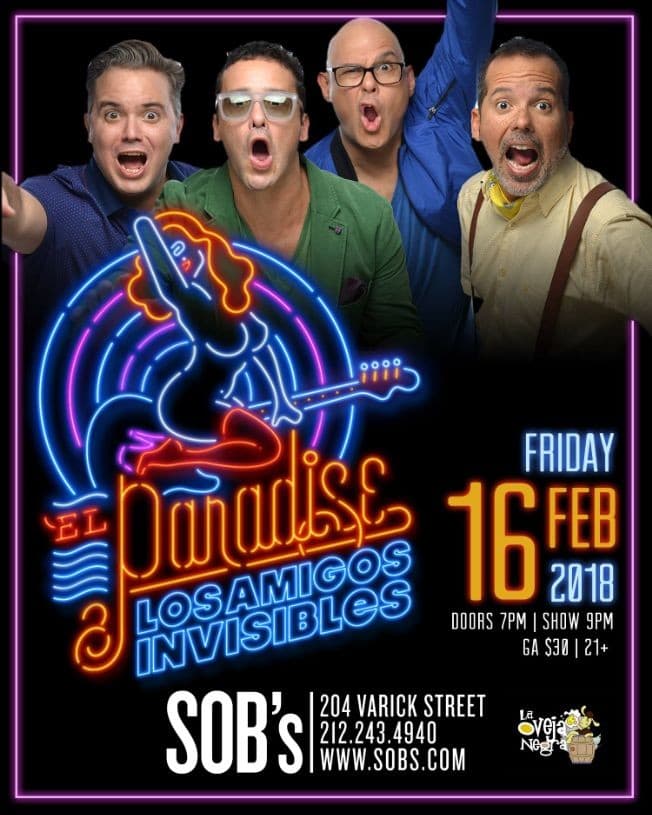 Event - El Paradise Los Amigos Invisibles en New York,NY - New York, New York - February 16, 2018 | concert tickets