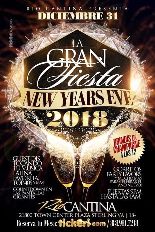 Event - La Gran Fiesta de New Years Eve en Virginia - Sterling, Virginia - December 31, 2017 | concert tickets