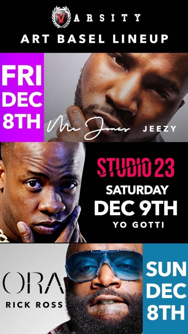 Event - Art Basel Weekend Rick Ross Live At Ora Nightclub - Miami Beach, Florida - 10 de diciembre de 2017 | concert tickets