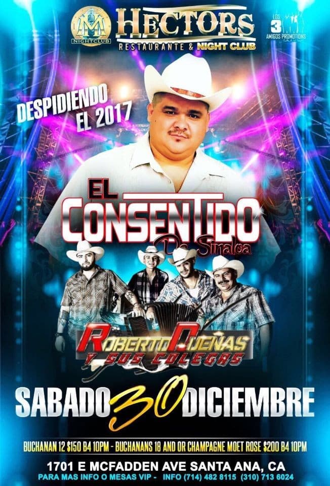 Event - El Consentido de Sinaloa en Santa Ana CA - Santa Ana, California - December 30, 2017 | concert tickets