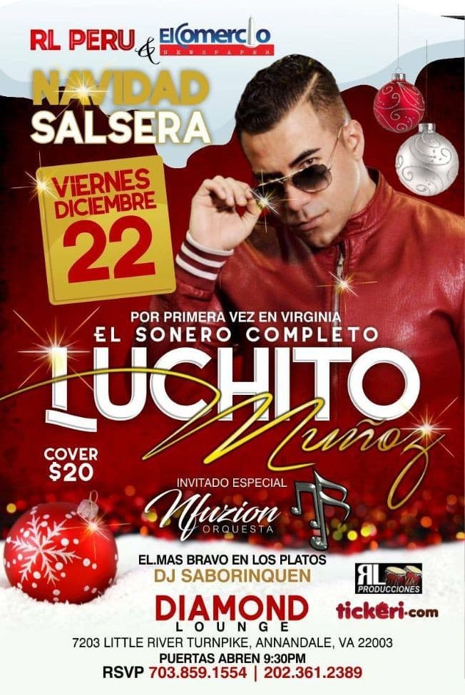 Event - Navidad Salsera con Luchito Munoz - Annandale, Virginia - 22 de diciembre de 2017 | concert tickets