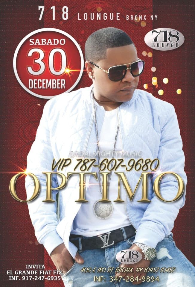Event - Optimo en Bronx NY - Bronx, New York - December 30, 2017 | concert tickets