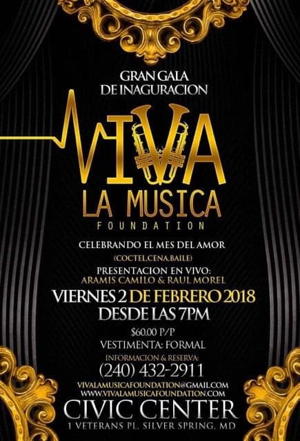 Event - Gran Gala de San Valentín (Presentación Fundación Viva La Música) - Silver Spring, Maryland - February 2, 2018 | concert tickets
