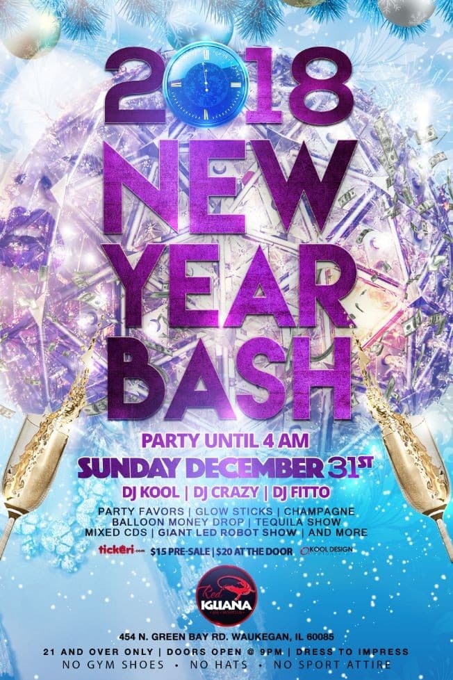 Event - New Year Bash 2018 - Waukegan, Illinois - December 31, 2017 | concert tickets