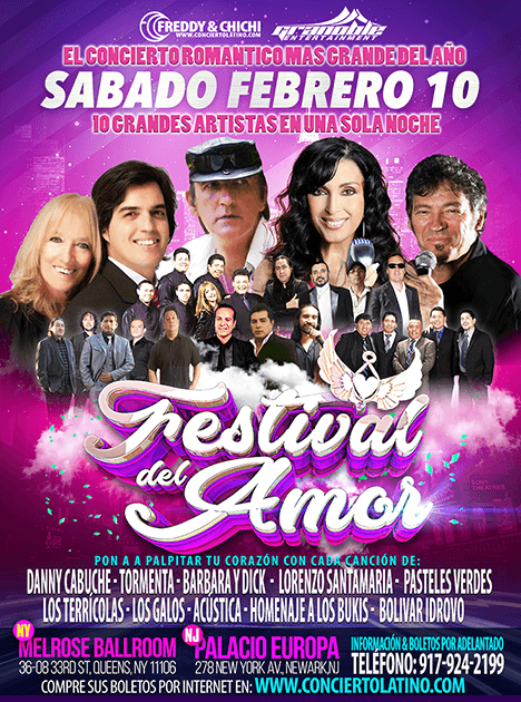 Event - FESTIVAL DEL AMOR 2018 EN NEW JERSEY - Newark, New Jersey - February 10, 2018 | concert tickets