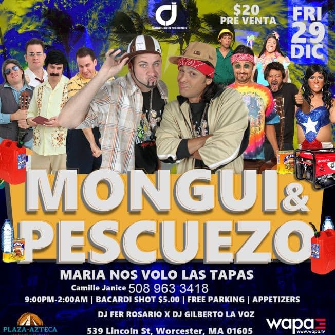Event - MONGUI Y PESCUEZO - Worcester, Massachusetts - 29 de diciembre de 2017 | concert tickets