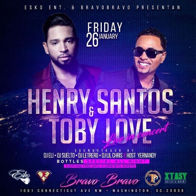 Event - Henry Santos & Toby Love Take Over DC - Washington, District Of Columbia - 26 de enero de 2018 | concert tickets