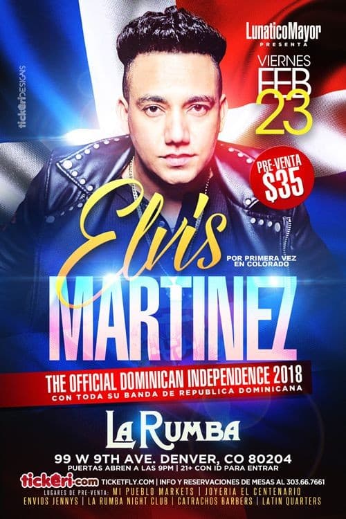 Event - Elvis Martinez en Denver,CO - Denver, Colorado - February 23, 2018 | concert tickets