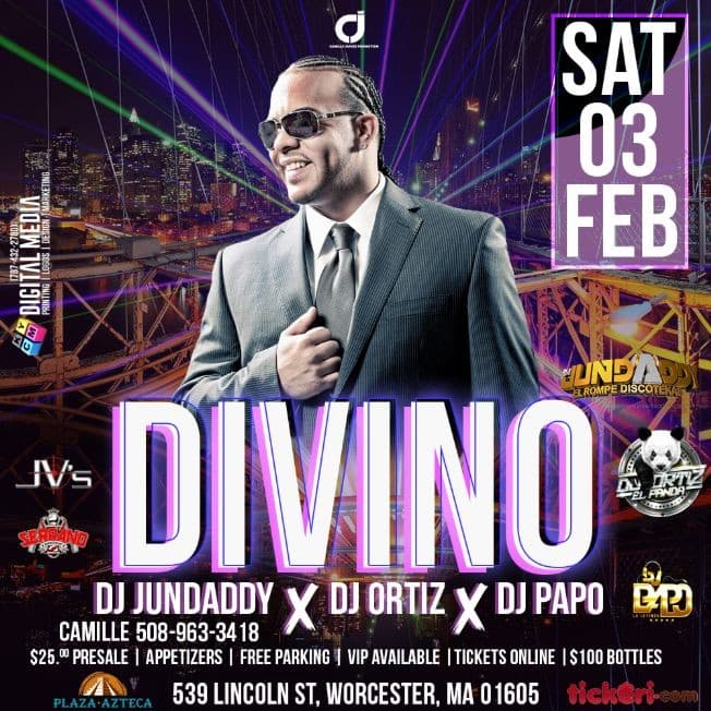 Event - DIVINO - Worcester, Massachusetts - February 3, 2018 | concert tickets