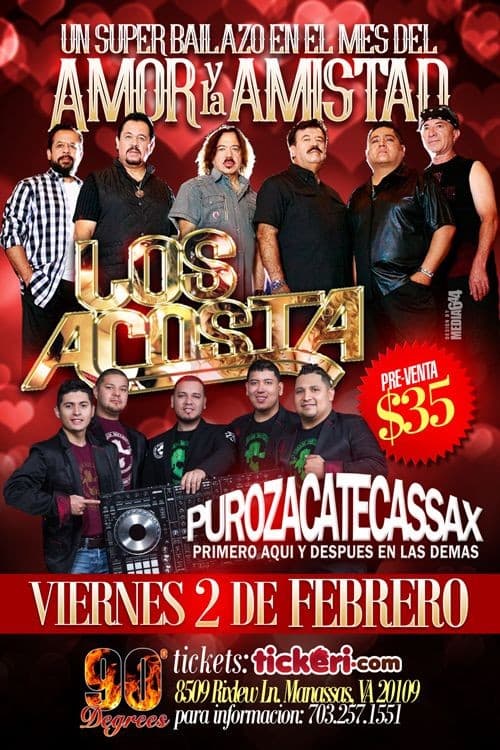 Event - Los Acosta & Purozacatecassax en Manassas,VA - Manassas, Virginia - 2 de febrero de 2018 | concert tickets