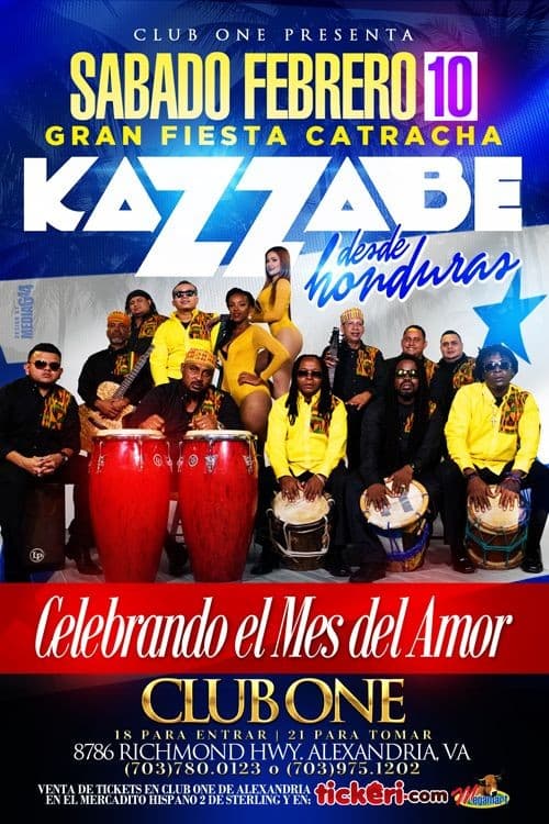 Event - Grupo Kazzabe en Alexandria,VA - Alexandria, Virginia - February 10, 2018 | concert tickets