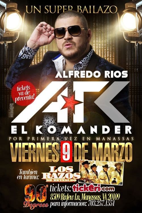 Event - El Komander en Manassas,VA - Manassas, Virginia - March 9, 2018 | concert tickets