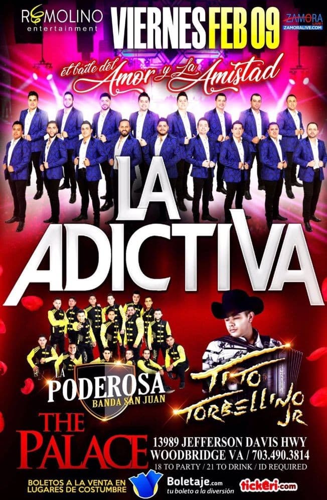 Event - La Adictiva en Woodbridge VA - Woodbridge, Virginia - 9 de febrero de 2018 | concert tickets