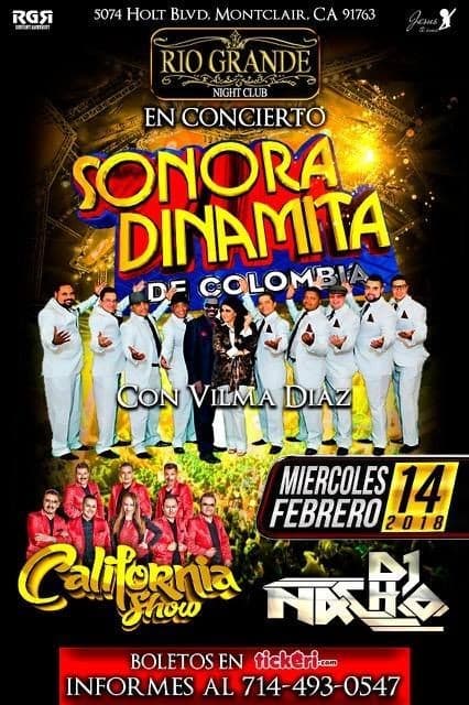 Event - La Sonora Dinamita en Montclair - Montclair, California - February 14, 2018 | concert tickets