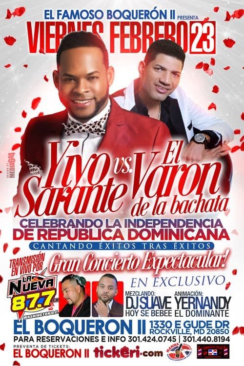 Event - Yiyo Sarante y El Varon de la Bachata en Maryland - Rockville, Maryland - February 23, 2018 | concert tickets