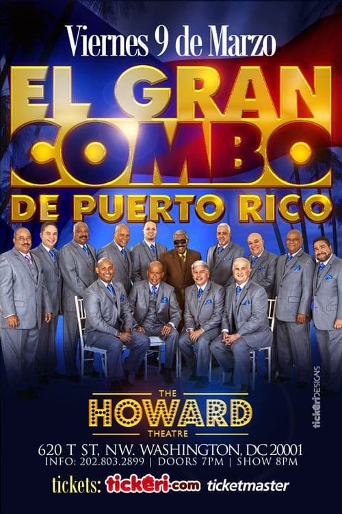 Event - El Gran Combo de Puerto Rico en Washington DC - Washington, District Of Columbia - March 9, 2018 | concert tickets