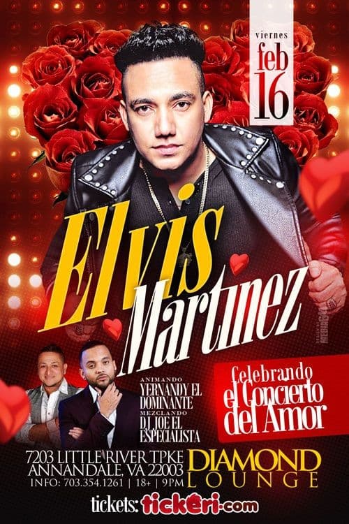 Event - Elvis Martinez en Annandale VA - Annandale, Virginia - 16 de febrero de 2018 | concert tickets