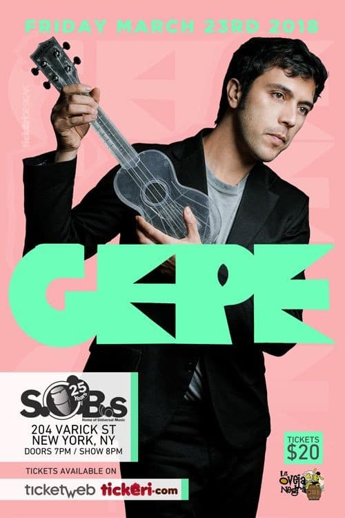 Event - Gepe en New York - New York, New York - March 23, 2018 | concert tickets