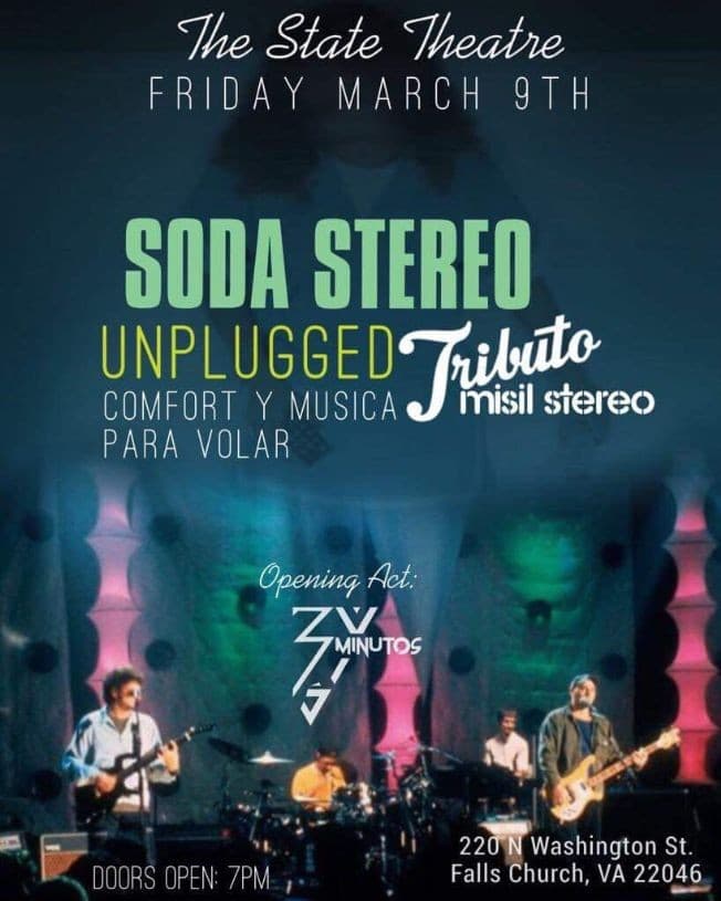 Event - Soda Stereo Tributo Misil Stereo Unplugged en Falls Church,VA - Falls Church, Virginia - March 9, 2018 | concert tickets