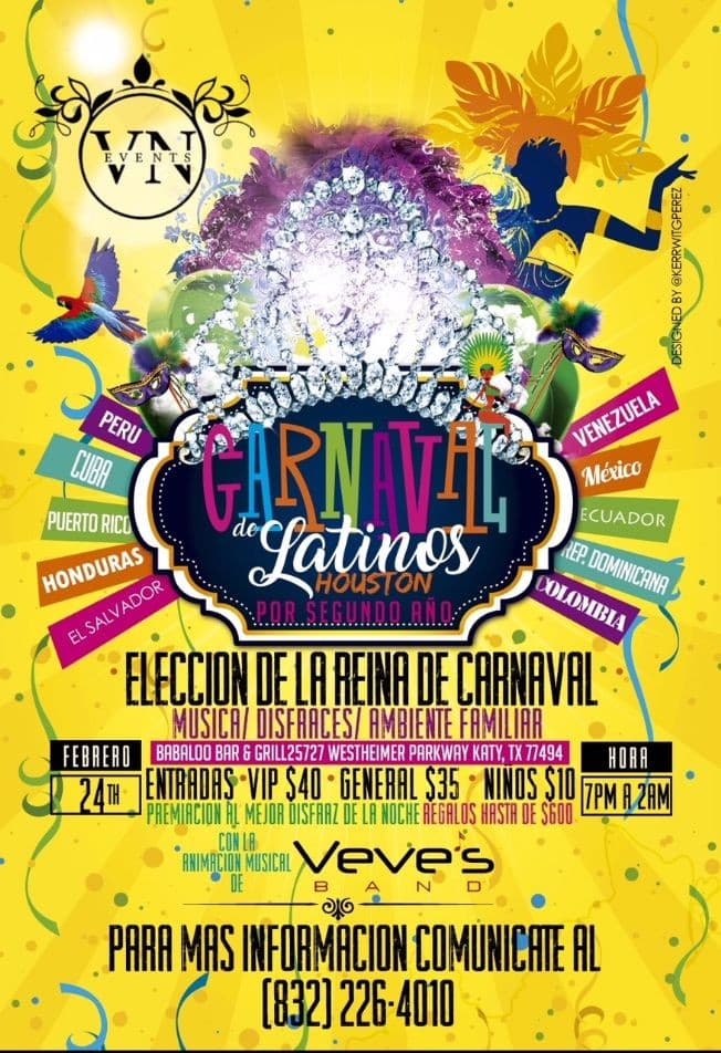 Event - 2ndo Carnaval de Latinos Houston en Katy,TX - Katy, Texas - February 24, 2018 | concert tickets