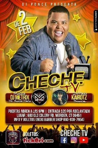 Event - Cheche TV comedy - Meriden, Connecticut - February 2, 2018 | concert tickets