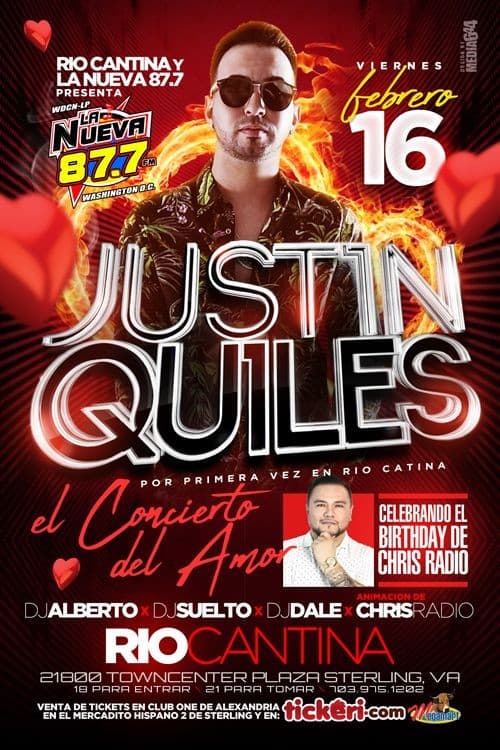 Event - Justin Quiles en el DMV - Sterling, Virginia - February 16, 2018 | concert tickets