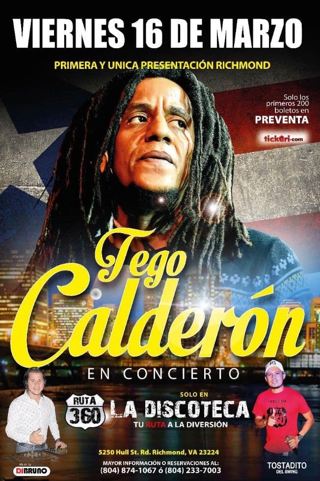 Event - Tego Calderon en Concierto - Richmond, Virginia - 16 de marzo de 2018 | concert tickets