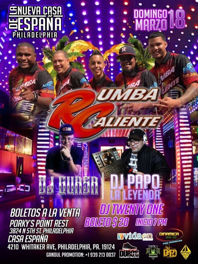 Event - Rumba Caliente en Philadelphia,PA - Philadelphia, Pennsylvania - March 18, 2018 | concert tickets
