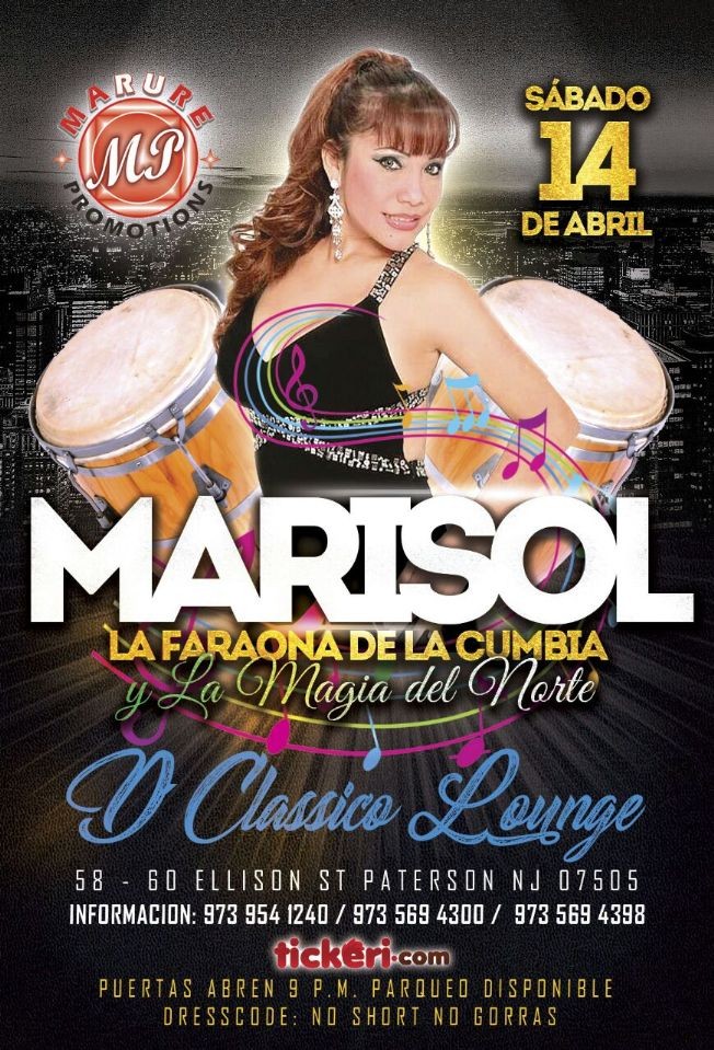 Event - Marisol y La Magia del Norte en New Jersey - Paterson, New Jersey - April 14, 2018 | concert tickets