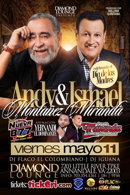 Event - Andy Montanez & Ismael Miranda - Annandale, Virginia - May 11, 2018 | concert tickets