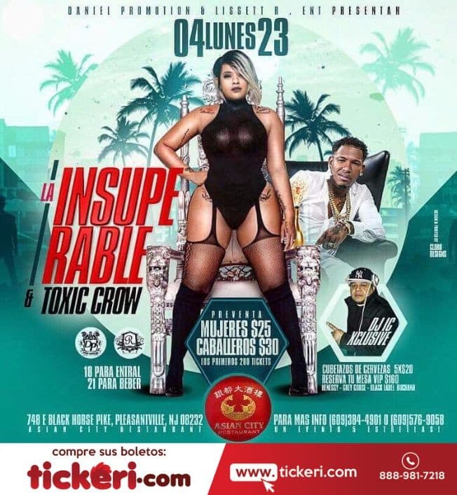 Event - La Insuperable y Toxic Crow - Pleasantville, New Jersey - April 23, 2018 | concert tickets