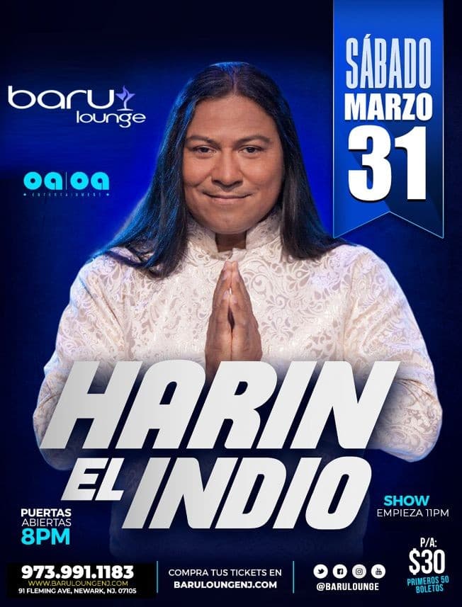 Event - Harin el Indio en New Jersey - Newark, New Jersey - March 31, 2018 | concert tickets