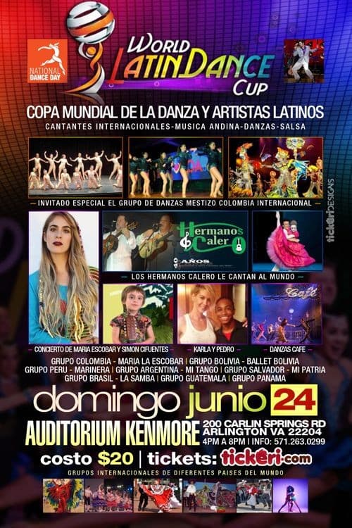 Event - COPA MUNDIAL DE LA DANZA Y ARTISTAS LATINOS - Arlington, Virginia - June 24, 2018 | concert tickets